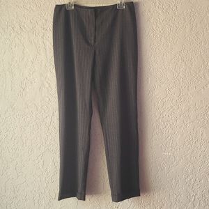 The Limited Stretch Pants Brown Pinstripe-Size 12